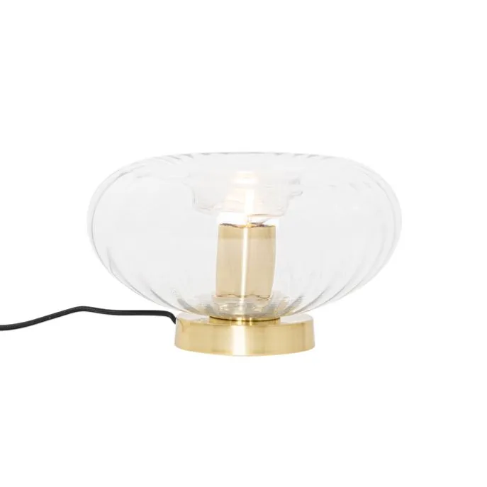 Art-Deco-Tischlampe Gold mit Glas - Ayesha