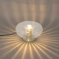 Art-Deco-Tischlampe Gold mit Glas - Ayesha