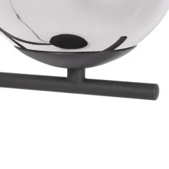 Art-Deco-Tischlampe in Schwarz und Rauchglas – Flore