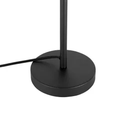 Art-Deco-Tischlampe schwarz mit Rauchglas - Bizle