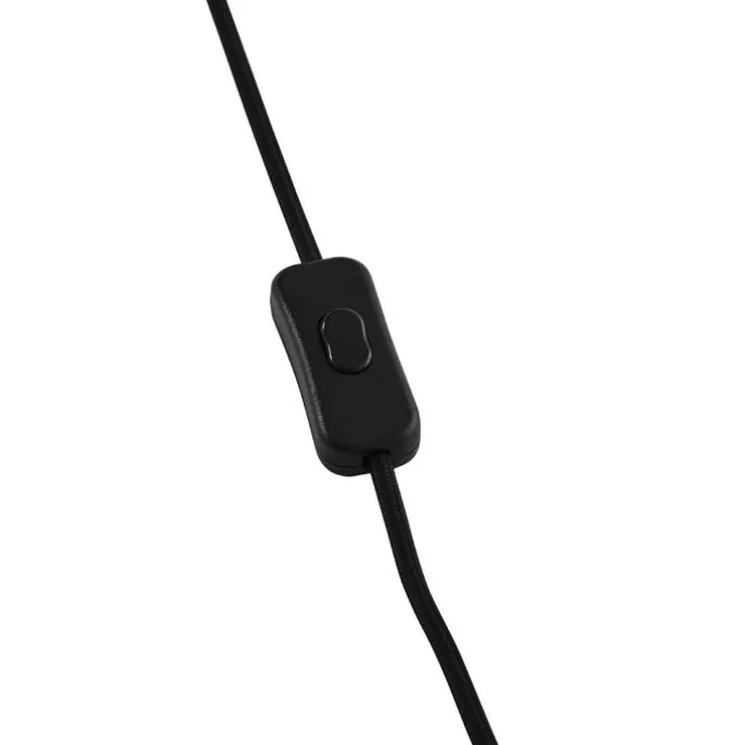 Art-Deco-Tischlampe schwarz mit Rauchglas - Vidro