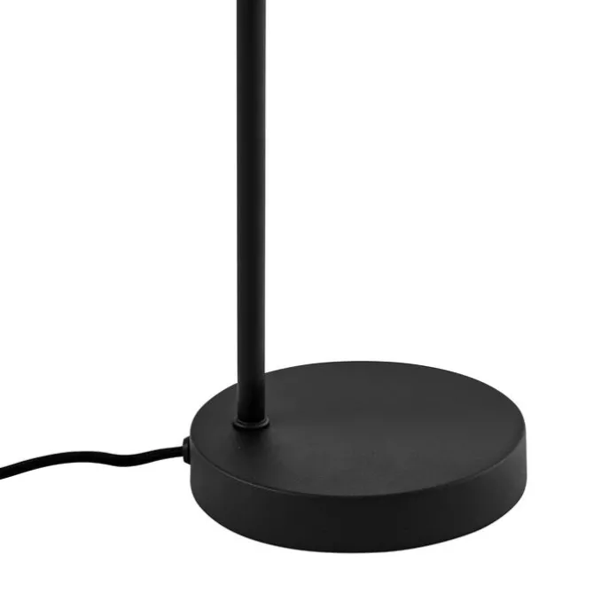 Art-Deco-Tischlampe schwarz mit Rauchglas - Vidro