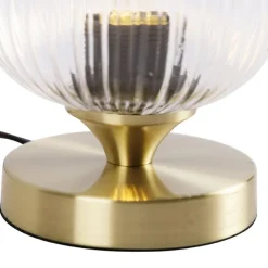 Art-Deco-Tischleuchte Messing mit Glas - Banci