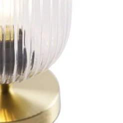 Art-Deco-Tischleuchte Messing mit Glas - Banci