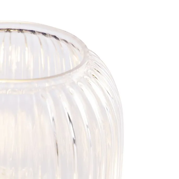 Art-Deco-Tischleuchte Messing mit Glas - Banci