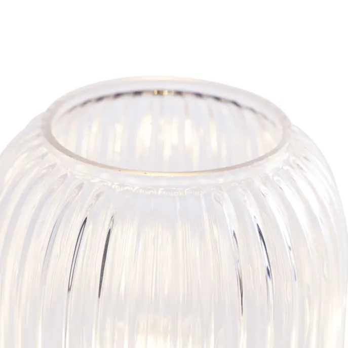 Art-Deco-Tischleuchte Messing mit Glas - Banci