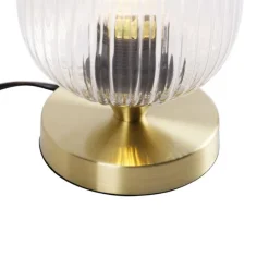 Art-Deco-Tischleuchte Messing mit Glas - Banci