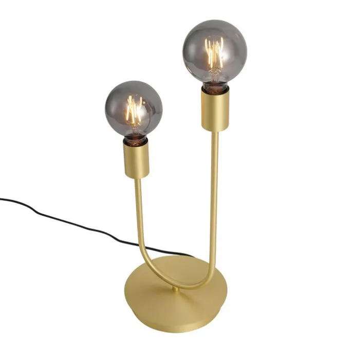 Art-Deco-Tischleuchte Messing 2-flammig - Tuning