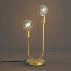 Art-Deco-Tischleuchte Messing 2-flammig - Tuning