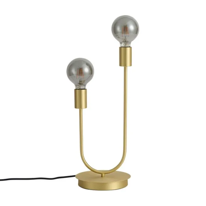 Art-Deco-Tischleuchte Messing 2-flammig - Tuning