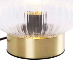 Art-Deco-Tischleuchte Messing mit Glas - Karel