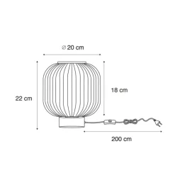 Art-Deco-Tischleuchte Messing mit Glas - Karel
