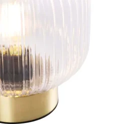 Art-Deco-Tischleuchte Messing mit Glas - Karel