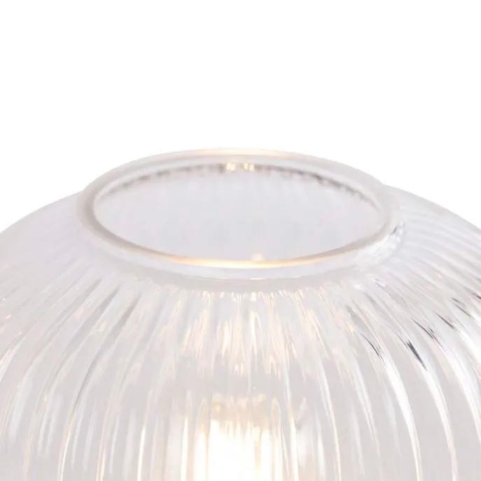 Art-Deco-Tischleuchte Messing mit Glas - Karel