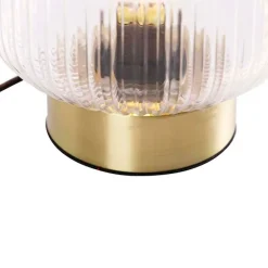 Art-Deco-Tischleuchte Messing mit Glas - Karel