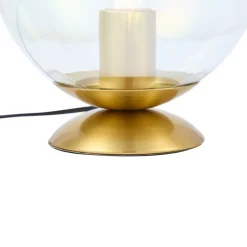 Art-Deco-Tischleuchte Messing mit Rauchglas-Regenbogen - Pallon