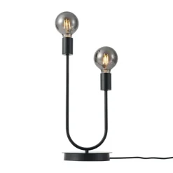 Art-Deco-Tischleuchte schwarz 2-flammig - Tuning