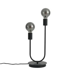 Art-Deco-Tischleuchte schwarz 2-flammig - Tuning