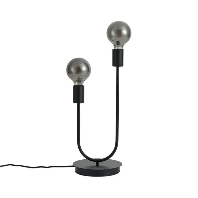 Art-Deco-Tischleuchte schwarz 2-flammig - Tuning