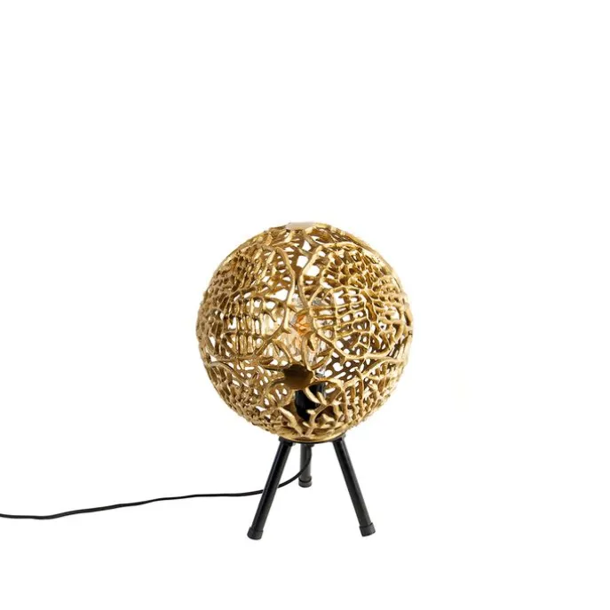 Art-Deco-Tischleuchte Stativ Gold mit Schwarz - Maro