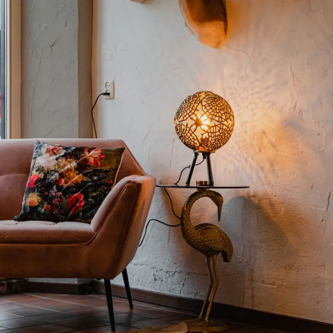 Art-Deco-Tischleuchte Stativ Gold mit Schwarz - Maro