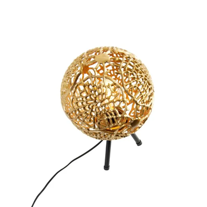 Art-Deco-Tischleuchte Stativ Gold mit Schwarz - Maro