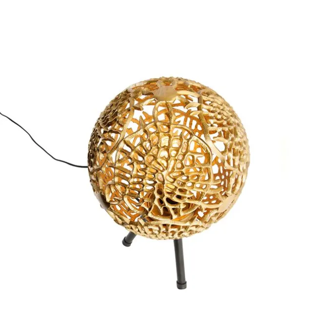 Art-Deco-Tischleuchte Stativ Gold mit Schwarz - Maro