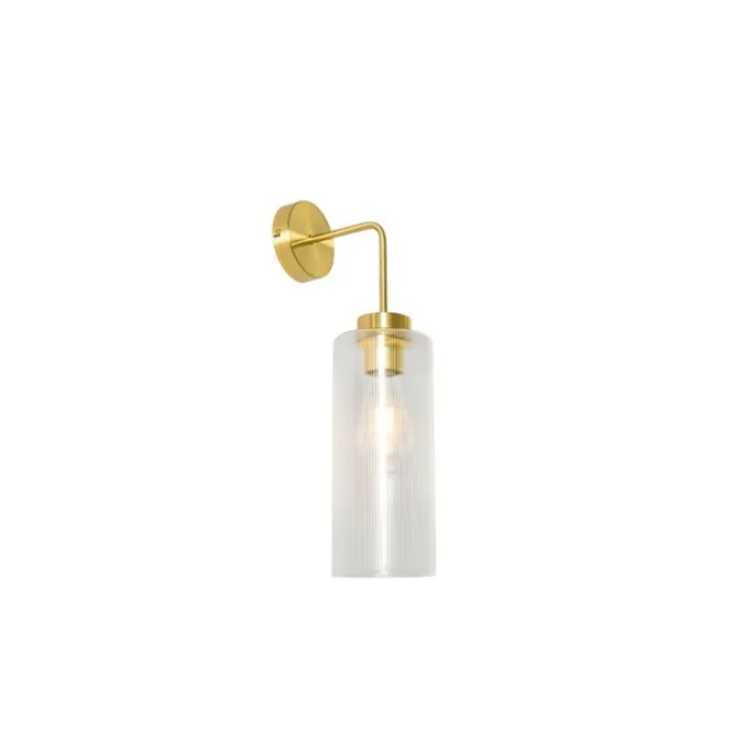 Art-Deco-Wandleuchte Gold mit Glas - Laura