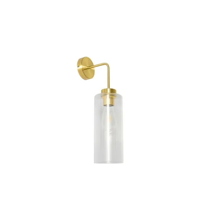 Art-Deco-Wandleuchte Gold mit Glas - Laura