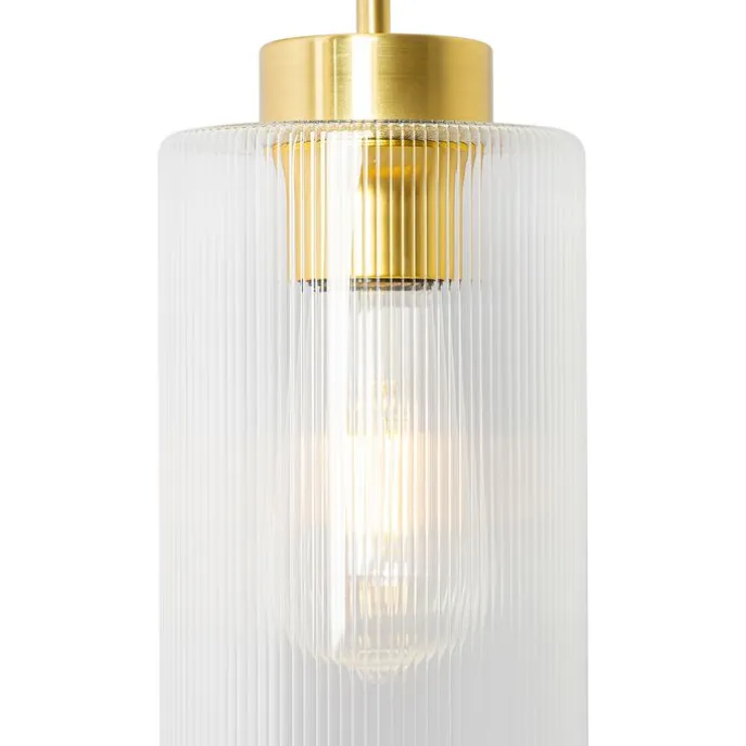 Art-Deco-Wandleuchte Gold mit Glas - Laura