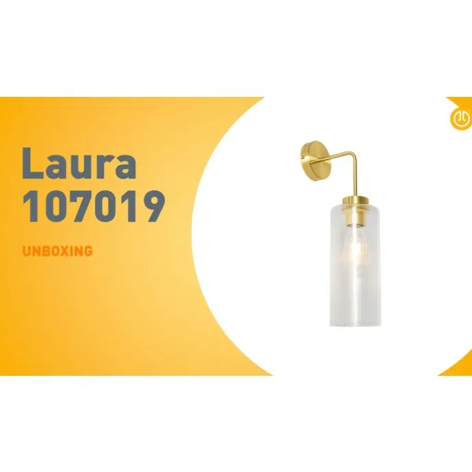 Art-Deco-Wandleuchte Gold mit Glas - Laura