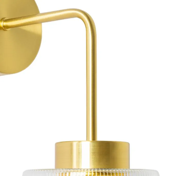 Art-Deco-Wandleuchte Gold mit Glas - Laura