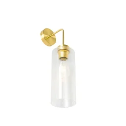 Art-Deco-Wandleuchte Gold mit Glas - Laura
