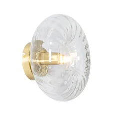 Art-Deco-Wandleuchte Gold mit Glas - Ayesha