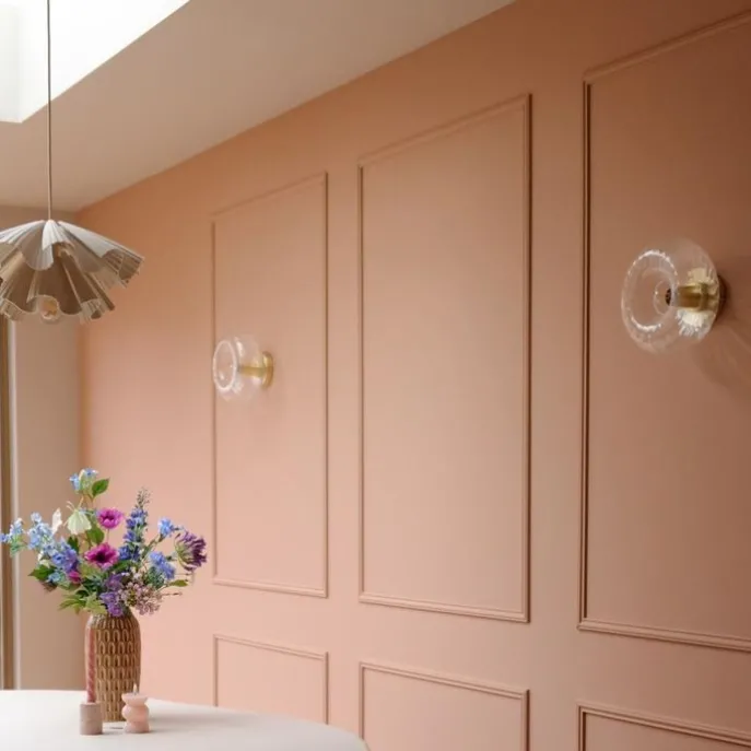 Art-Deco-Wandleuchte Gold mit Glas - Ayesha