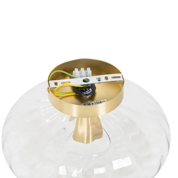 Art-Deco-Wandleuchte Gold mit Glas - Ayesha