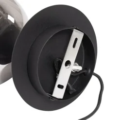 Art-Deco-Wandleuchte schwarz und Rauchglas - Flore