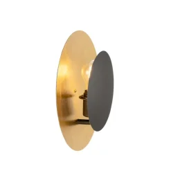 Art-Deco-Wandleuchte schwarz mit Gold - Emilienne