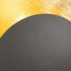 Art-Deco-Wandleuchte schwarz mit Gold - Emilienne