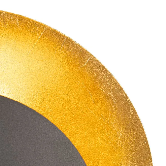 Art-Deco-Wandleuchte schwarz mit Gold - Emilienne