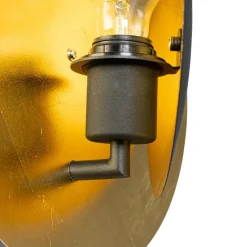 Art-Deco-Wandleuchte schwarz mit Gold - Emilienne