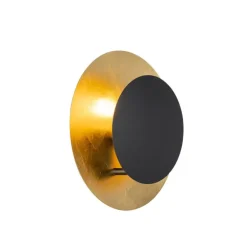 Art-Deco-Wandleuchte schwarz mit Gold - Emilienne