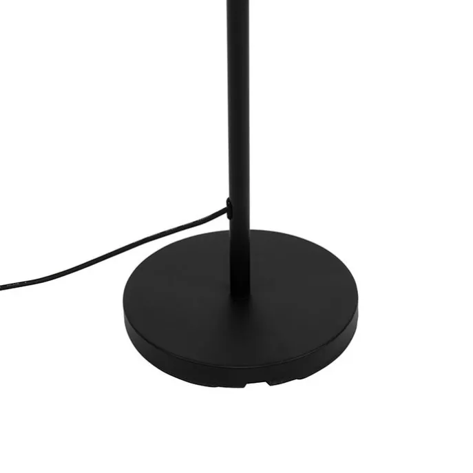 Außen Stehlampe schwarz mit weißem Schirm 35 cm IP65 - Virginia