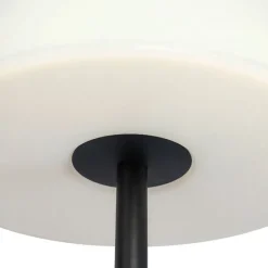 Außen Stehlampe schwarz mit weißem Schirm 35 cm IP65 - Virginia