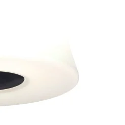 Außen Stehlampe schwarz mit weißem Schirm IP65 25 cm - Virginia