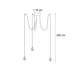 Außen-Hängeleuchte schwarz 3-flammig IP44 - Cava