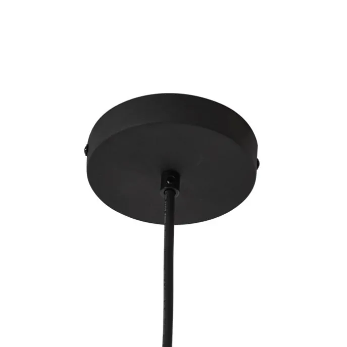 Außenhängeleuchte schwarz mit beigefarbenem Seilschirm IP44 - Cava Jayla