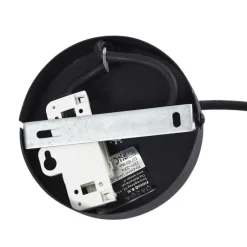 Außenhängeleuchte schwarz mit beigefarbenem Seilschirm IP44 - Cava Jayla