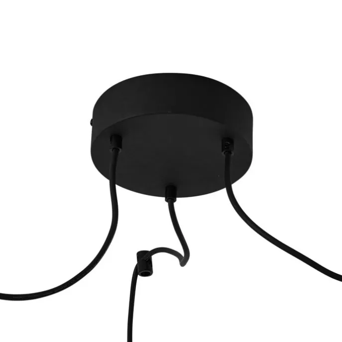 Außen-Hängeleuchte schwarz mit mehrfarbigen Seilschirmen 3-flammig IP44 - Cava Jayla