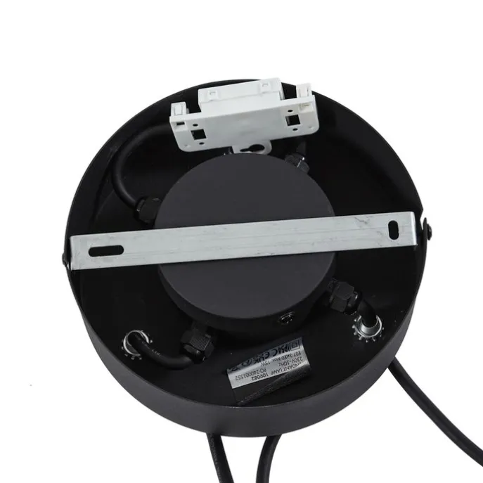 Außen-Hängeleuchte schwarz mit mehrfarbigen Seilschirmen 3-flammig IP44 - Cava Jayla